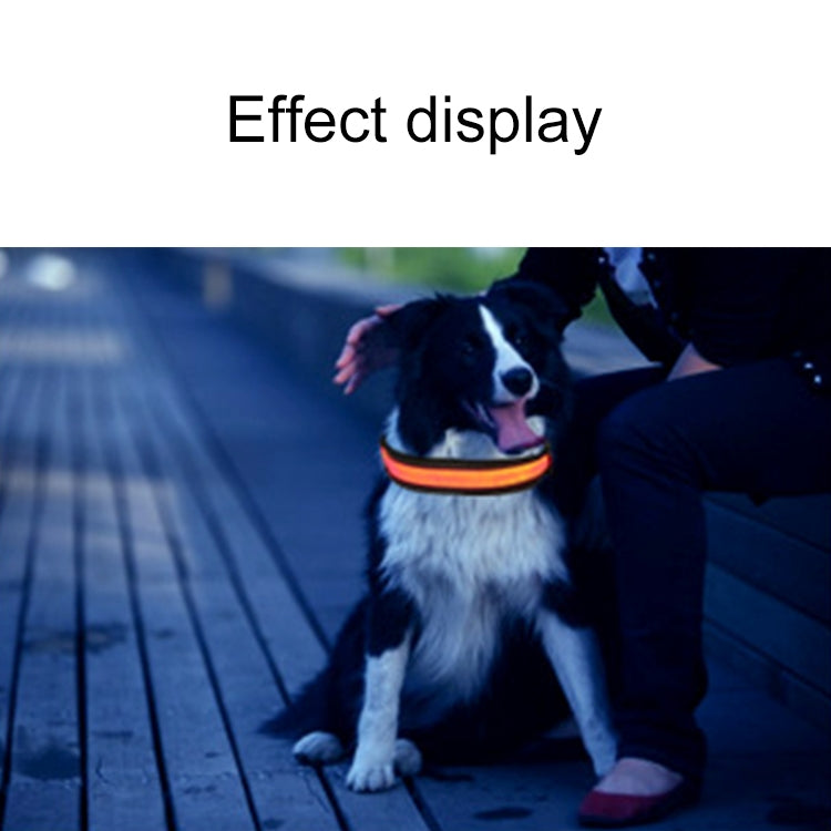 Medium and Large Dog Pet Solar + USB Charging LED Light Collar,