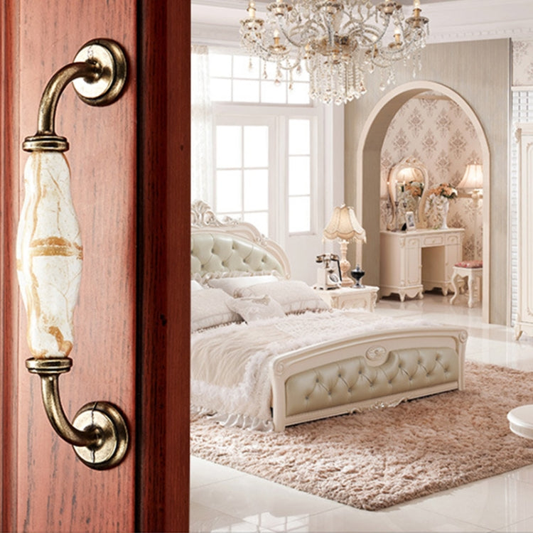 5 PCS 5012B_96 Marble Texture Ceramic Closet Cabinet Handle Pitch: 96mm
