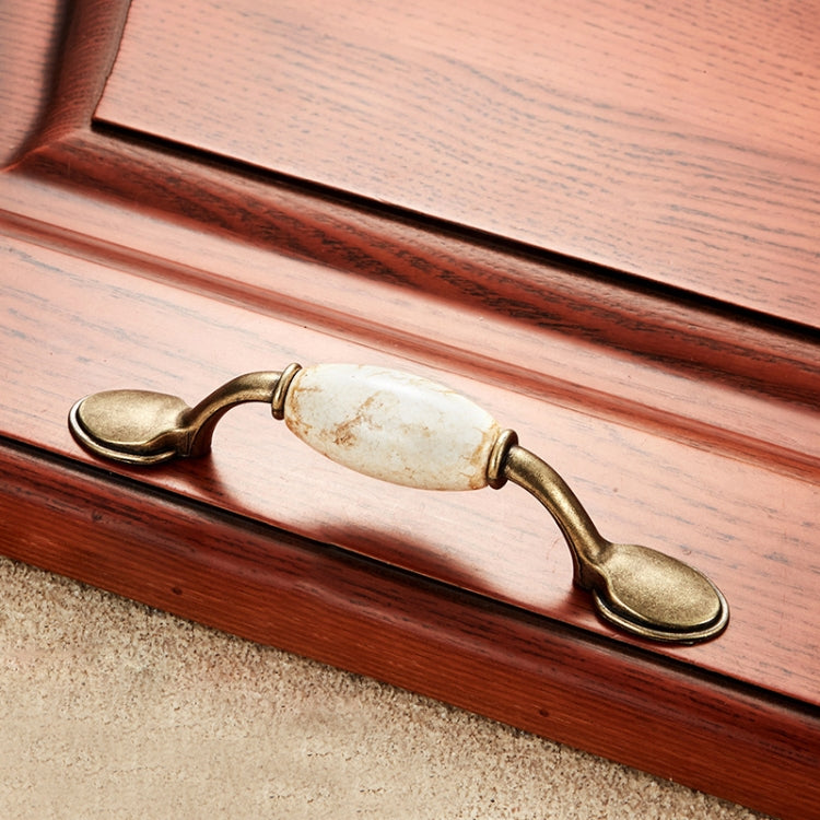 5 PCS 5018_76 Marble Texture Ceramic Closet Cabinet Handle Pitch: 76mm