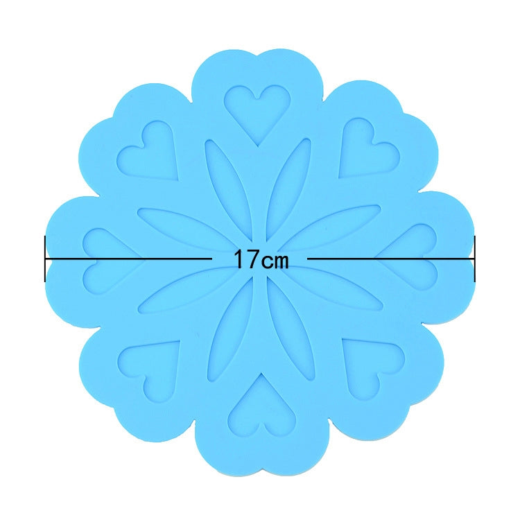 5 PCS Flower Style Silicone Thickened Heat Insulation Mat Cup Cushion Pad Random Color Delivery