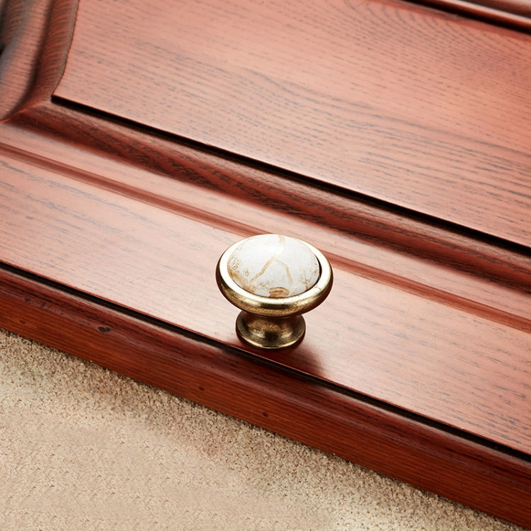 5 PCS 5089 Single Hole Marble Texture Ceramic Closet Cabinet Handle