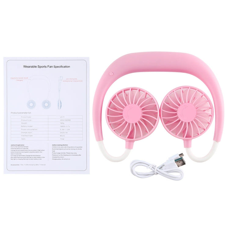 0.3W-1.2W Portable Adjustable Micro USB Charging Hanging Neck Type Aromatherapy Electric Sport Fan