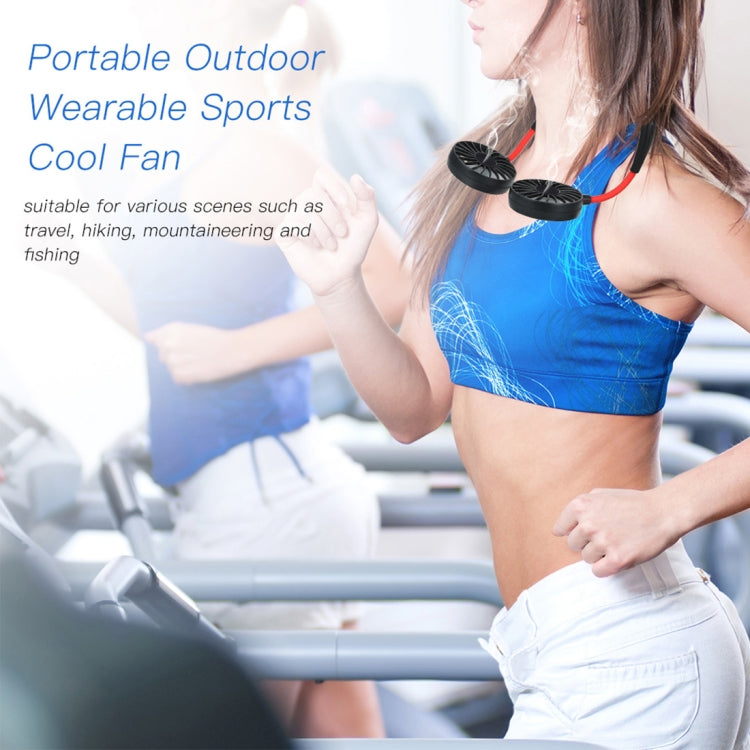 0.3W-1.2W Portable Adjustable Micro USB Charging Hanging Neck Type Aromatherapy Electric Sport Fan