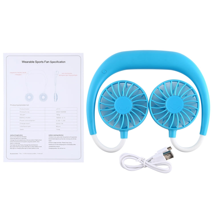 0.3W-1.2W Portable Adjustable Micro USB Charging Hanging Neck Type Aromatherapy Electric Sport Fan