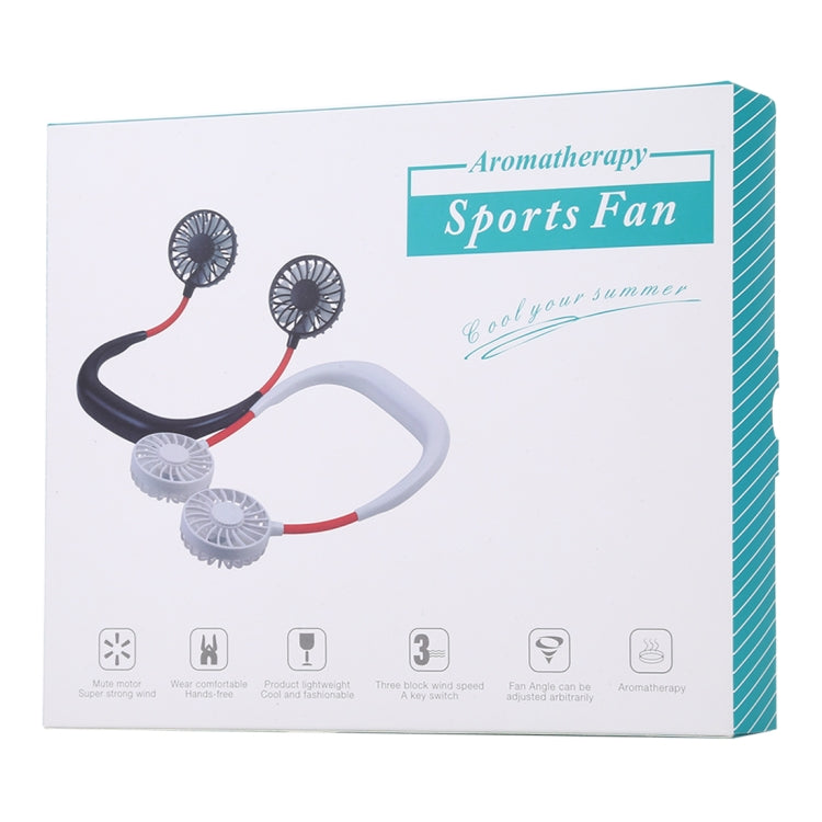 0.3W-1.2W Portable Adjustable Micro USB Charging Hanging Neck Type Aromatherapy Electric Sport Fan