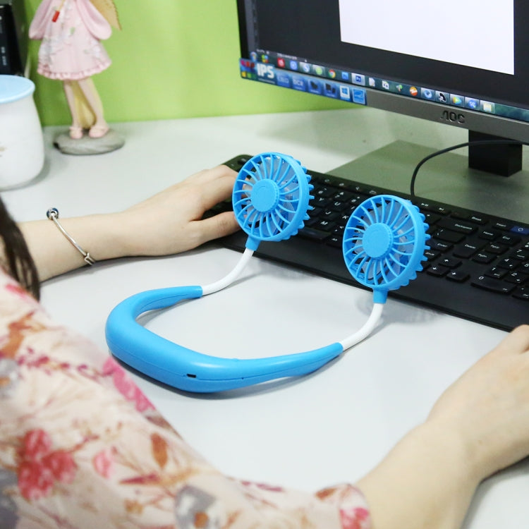 0.3W-1.2W Portable Adjustable Micro USB Charging Hanging Neck Type Aromatherapy Electric Sport Fan