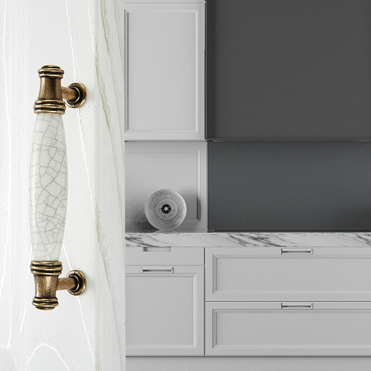 5 PCS 5001_128 Ceramic Crack Closet Cabinet Handle Pitch: 128mm
