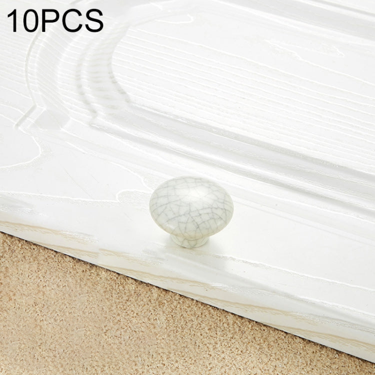 10 PCS 5084 Single Hole Ceramic Crack Closet Cabinet Handle