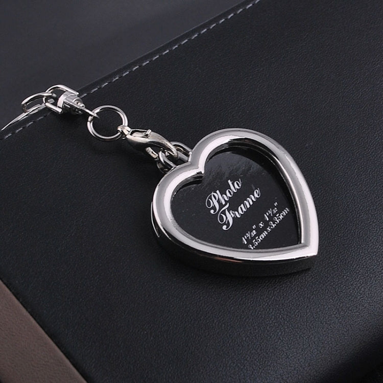 10 PCS Mini Photo Frame Couple Metal Keychains Key Rings,