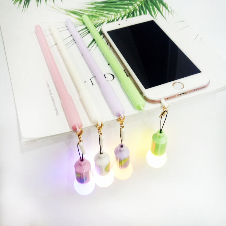 3 in 1 Multi-function Led Light Pen for Night Writing, Anti Dust Plug Stopper for Cell Phone, 0.38mm Black Ink Pen, Random Color Delivery