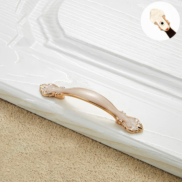10 PCS 6032A_64 White Amber Paint Closet Cabinet Handle Pitch: 64mm