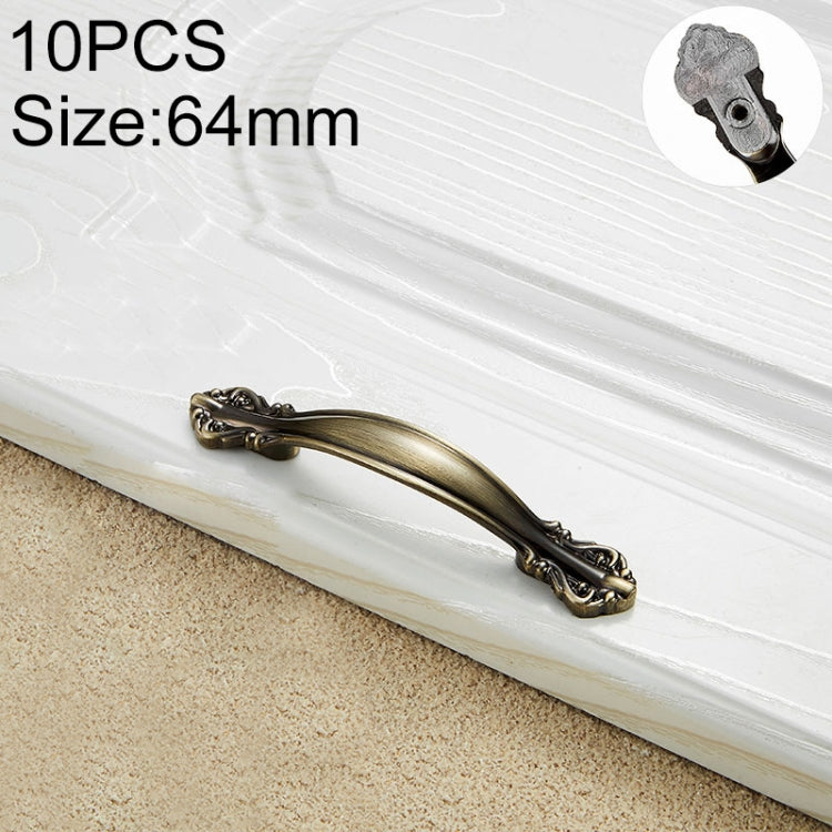 10 PCS 6032A_64 Green Ancient Paint Closet Cabinet Handle Pitch: 64mm