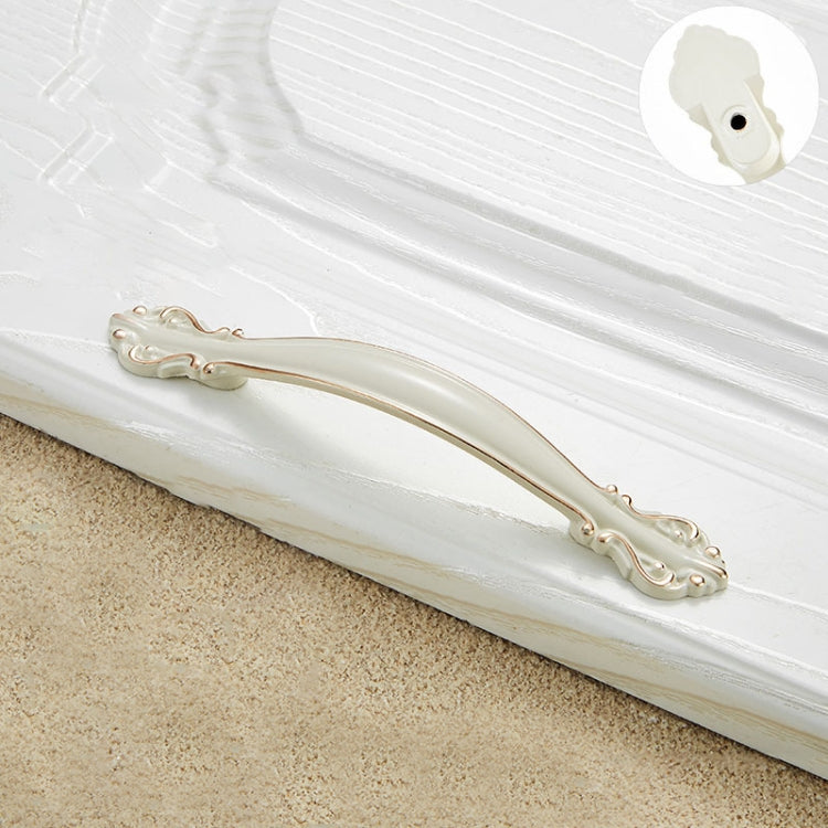 5 PCS 6032A_96 Ivory White Paint Closet Cabinet Handle Pitch: 96mm