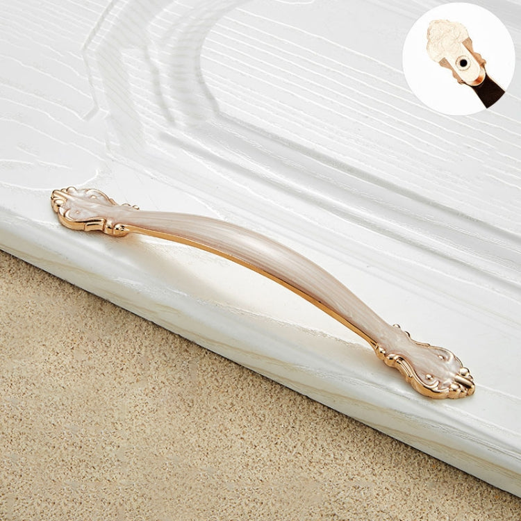 5 PCS 6032A_128 White Amber Paint Closet Cabinet Handle Pitch: 128mm
