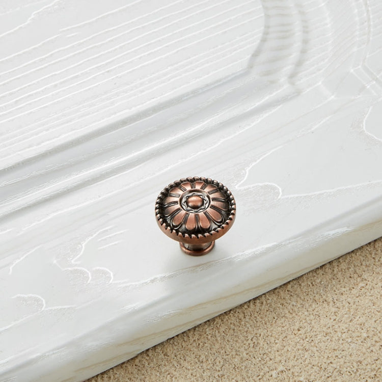10 PCS 6041 Large Single Hole Red Ancient Paint Closet Cabinet Handle Diameter: 30mm