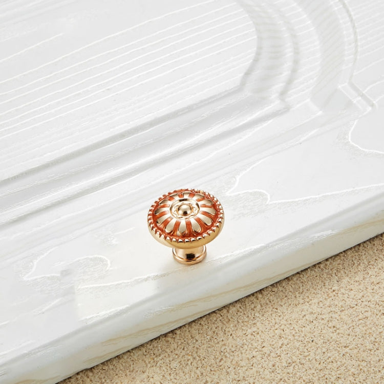 5 PCS 6041 Large Single Hole Red Amber Paint Closet Cabinet Handle Diameter: 30mm