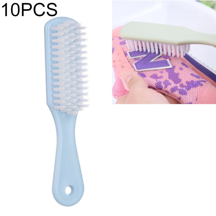 10 PCS Plastic Handle Clothes Cleaner Shoes Scrubbing Cleaning Brush(Blue)