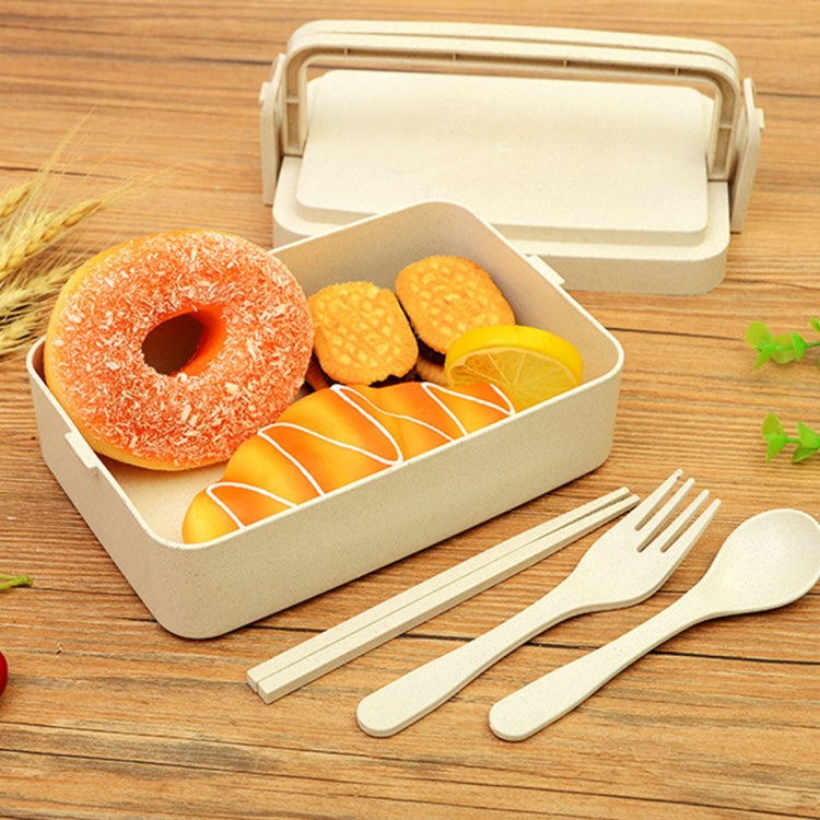 Japanese Tableware Wheat Stalk Two Layers Lunch Sushi Box, Size: 19*12.5*7.5cm (Pink)