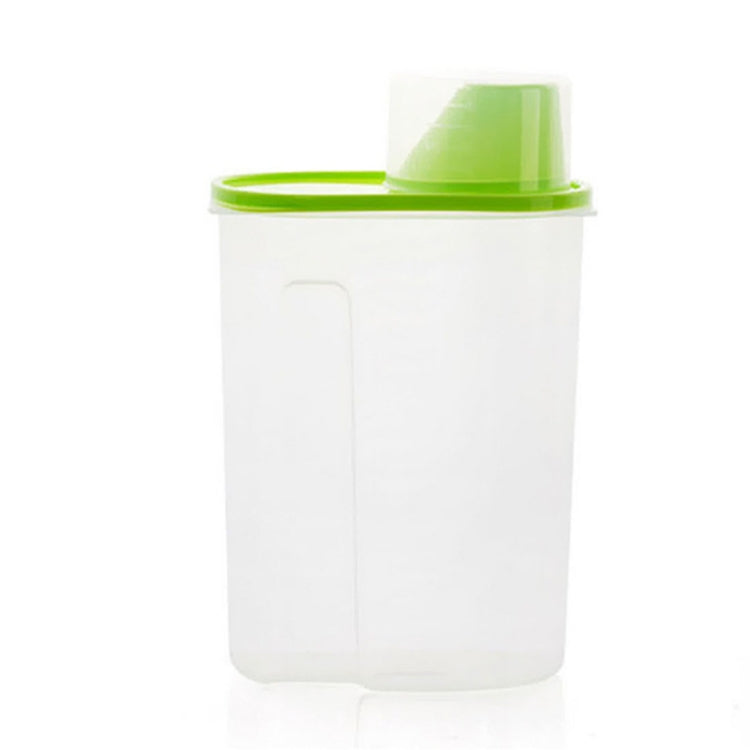 Kitchen Transparent ABS 2.5L Sealed Grain Storage Tank with Lid, Size: 16*9*22cm, L Code
