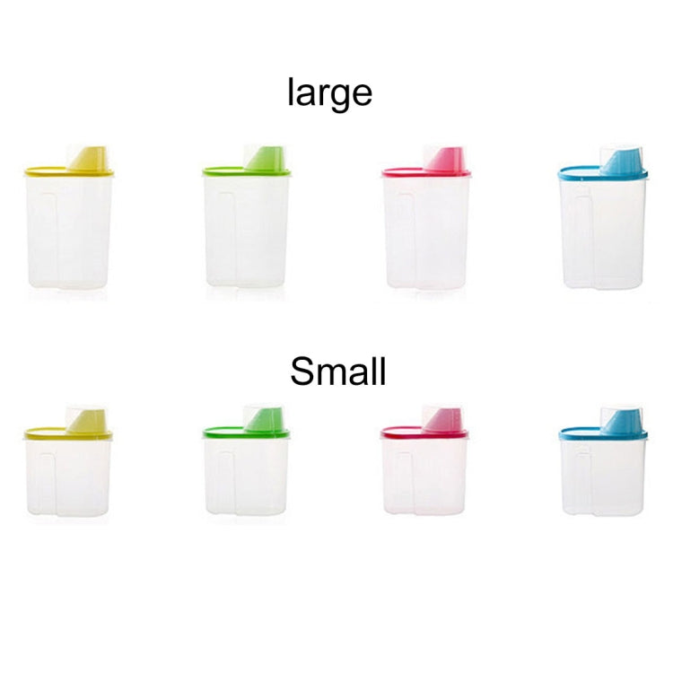 Kitchen Transparent ABS 2.5L Sealed Grain Storage Tank with Lid, Size: 16*9*22cm, L Code