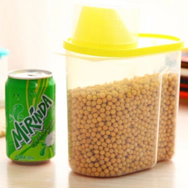 Kitchen Transparent ABS 1.9L Sealed Grain Storage Tank with Lid, Size: 16*9*15cm, S Code
