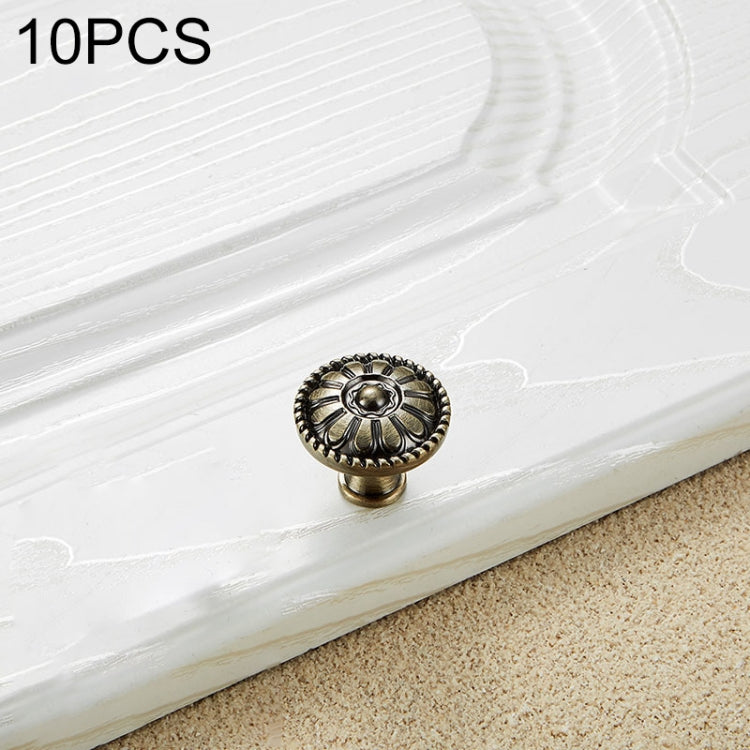 10 PCS 6041 Large Single Hole Green Ancient Paint Closet Cabinet Handle Diameter: 30mm