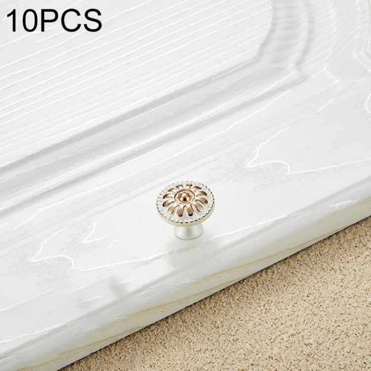 10 PCS 6041 Small Single Hole Gold and Silver Paint Closet Cabinet Handle Diameter: 24mm