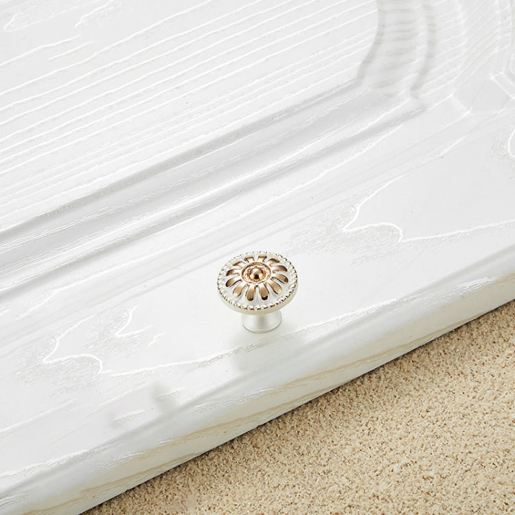 10 PCS 6041 Small Single Hole Gold and Silver Paint Closet Cabinet Handle Diameter: 24mm