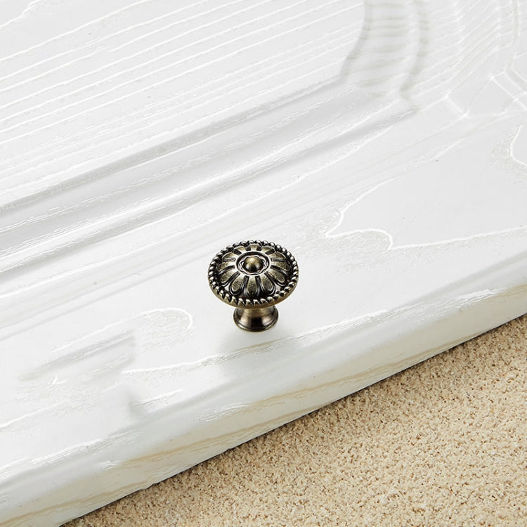 10 PCS 6041 Small Single Hole Green Ancient Paint Closet Cabinet Handle Diameter: 24mm