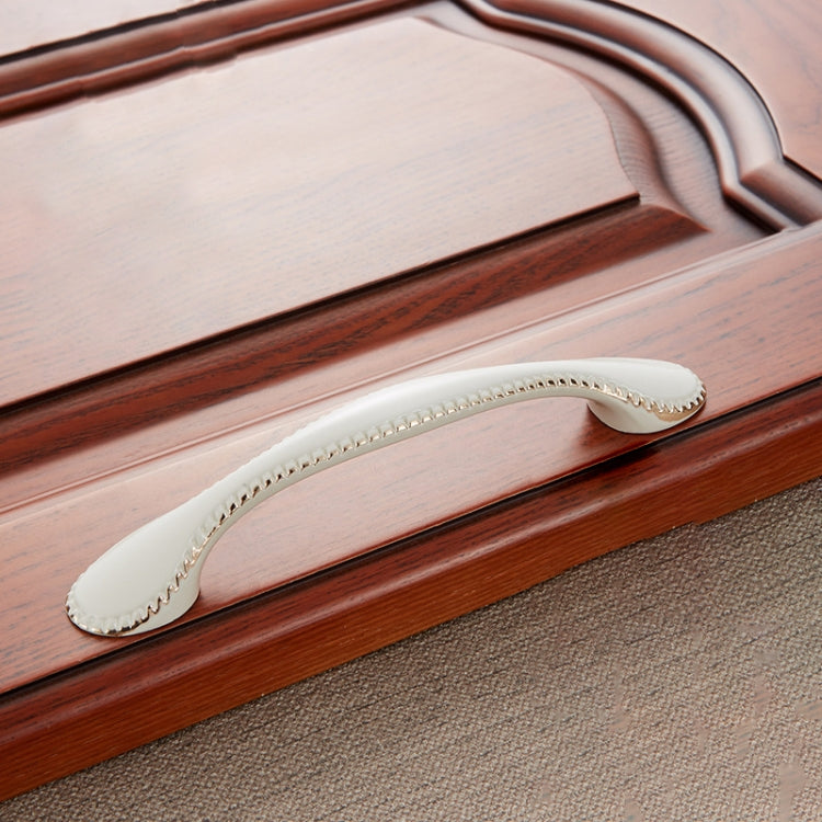 5 PCS 6009_128 Ivory White Zinc Alloy Simple Closet Cabinet Handle Pitch: 128mm