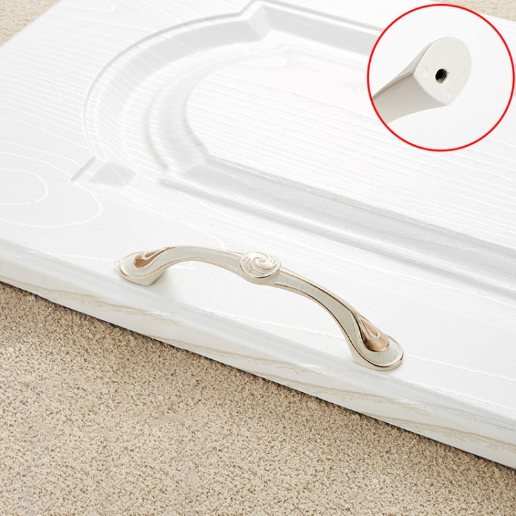 5 PCS 6039_96 Ivory White Zinc Alloy Simple Closet Cabinet Handle Pitch: 96mm