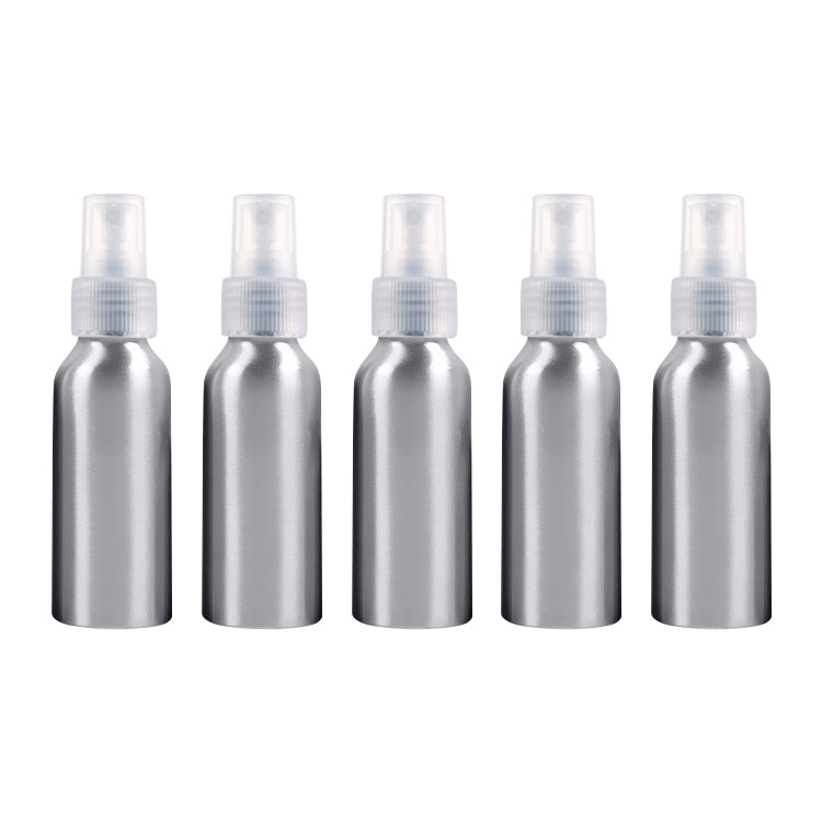 5 PCS Refillable Glass Fine Mist Atomizers Aluminum Bottle, 100ml