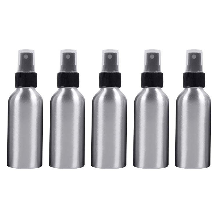 5 PCS Refillable Glass Fine Mist Atomizers Aluminum Bottle, 120ml
