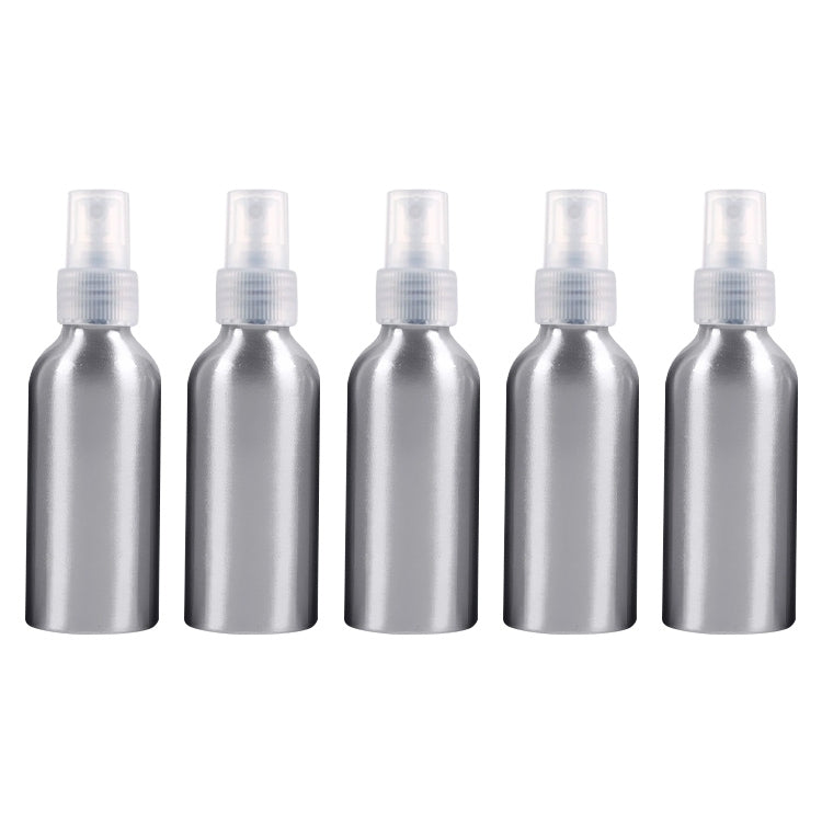 5 PCS Refillable Glass Fine Mist Atomizers Aluminum Bottle, 120ml