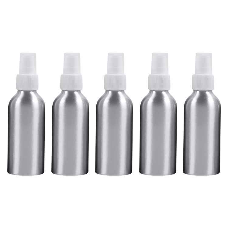 5 PCS Refillable Glass Fine Mist Atomizers Aluminum Bottle, 120ml