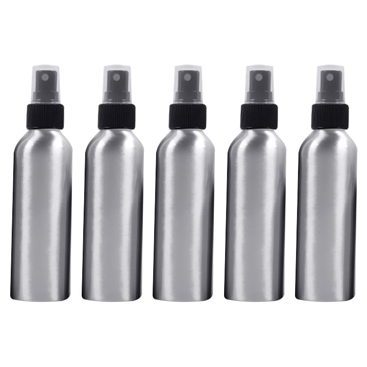 5 PCS Refillable Glass Fine Mist Atomizers Aluminum Bottle, 150ml
