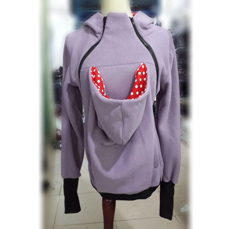 Three-in-one Multi-function Mother Kangaroo Zipper Hoodie Coat Size: L, Chest: 97-100cm, Waist: 76-80cm, Hip: 103-107cm