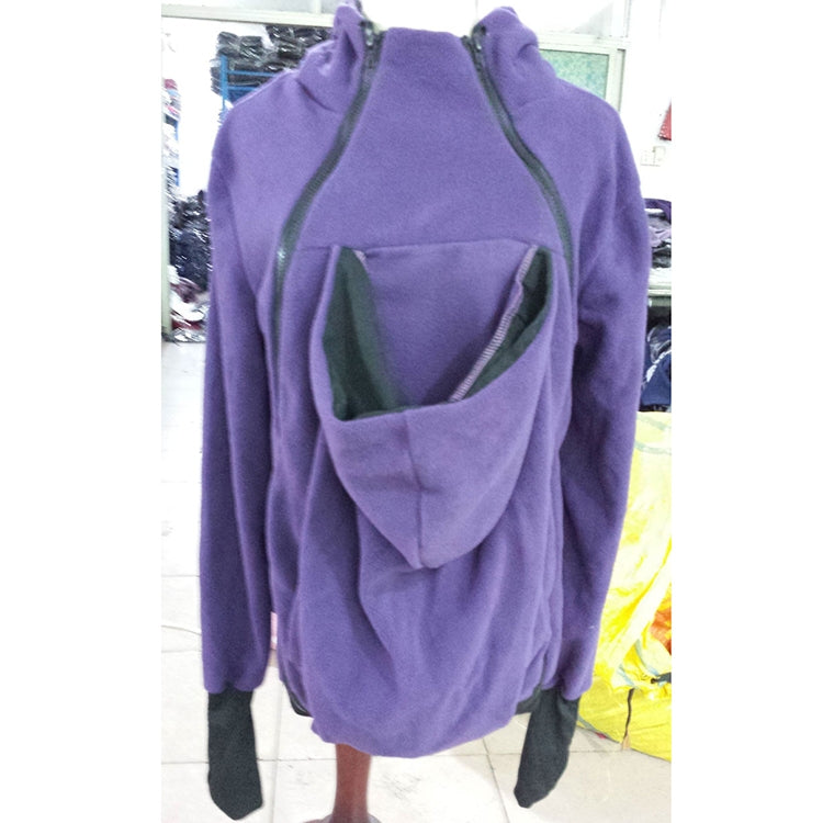 Three-in-one Multi-function Mother Kangaroo Zipper Hoodie Coat Size: S, Chest: 85-88cm, Waist: 65-67cm, Hip: 91-94cm