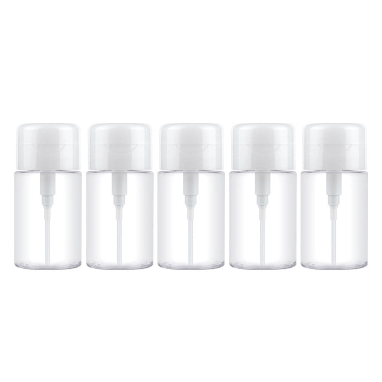 5 PCS Portable Liquid Push Down Pump Dispenser Bottle Empty Plastic Bottle Container, 100ml