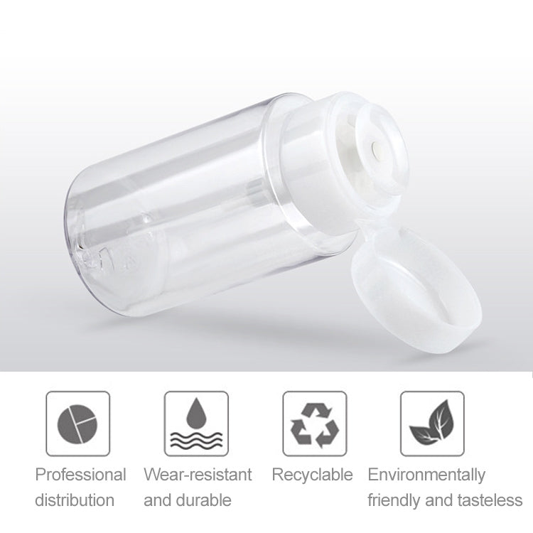 5 PCS Portable Liquid Push Down Pump Dispenser Bottle Empty Plastic Bottle Container, 100ml