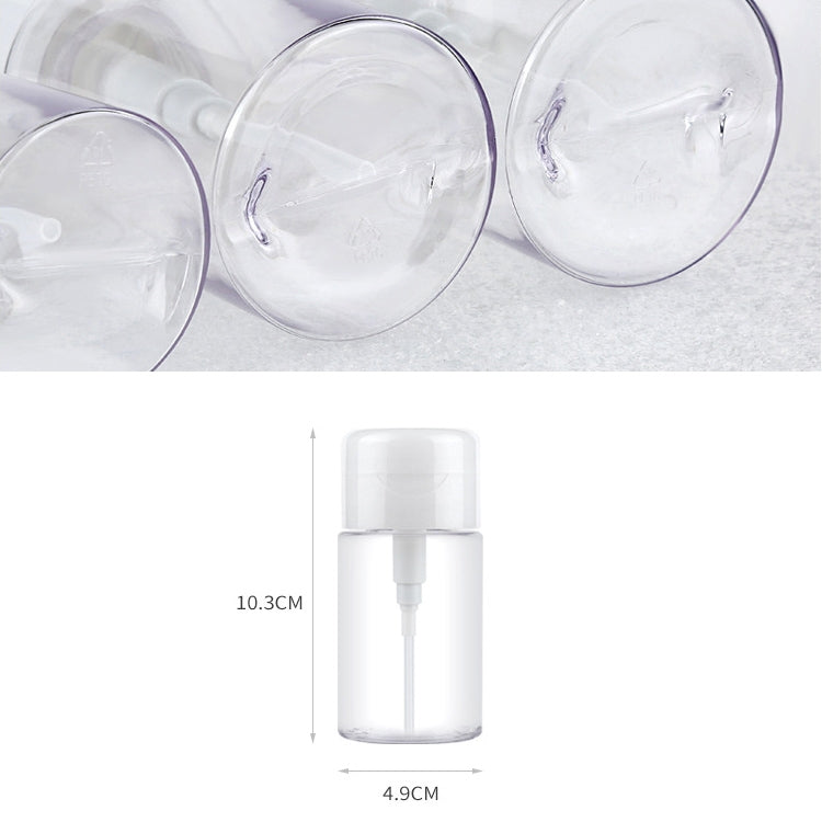 5 PCS Portable Liquid Push Down Pump Dispenser Bottle Empty Plastic Bottle Container, 100ml