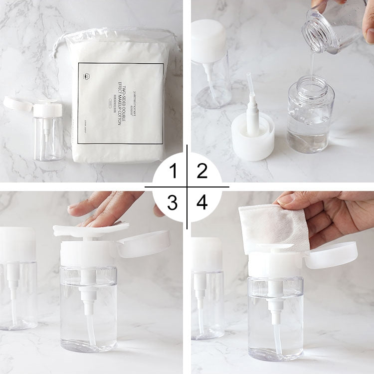 5 PCS Portable Liquid Push Down Pump Dispenser Bottle Empty Plastic Bottle Container, 150ml