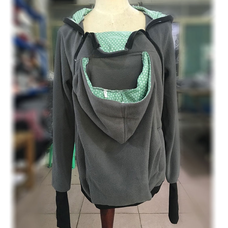 Three-in-one Multi-function Mother Kangaroo Zipper Hoodie Coat Size: XL, Chest: 104-109cm, Waist: 84-88cm, Hip: 110-116cm