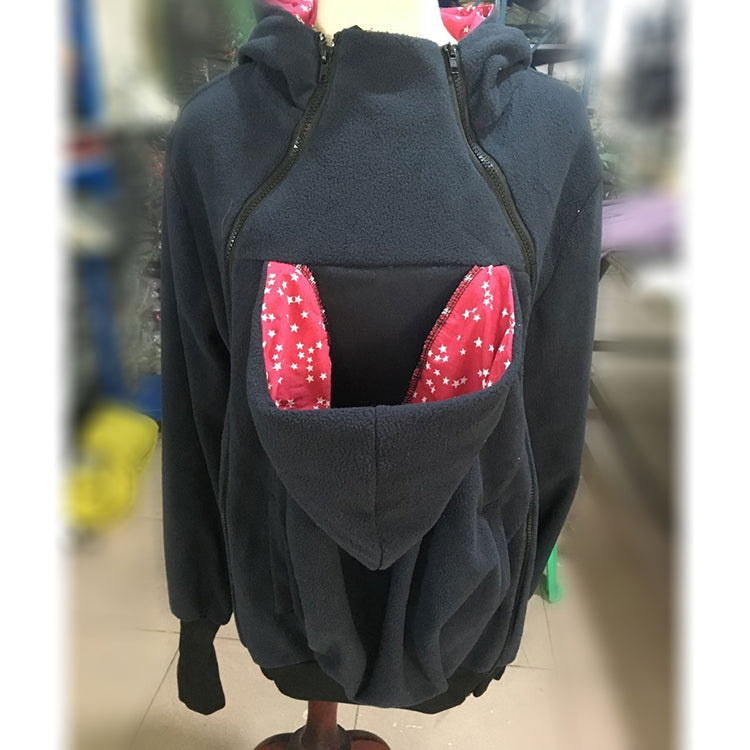 Three-in-one Multi-function Mother Kangaroo Zipper Hoodie Coat Size: M, Chest: 90-93cm, Waist: 70-72cm, Hip: 97-99cm