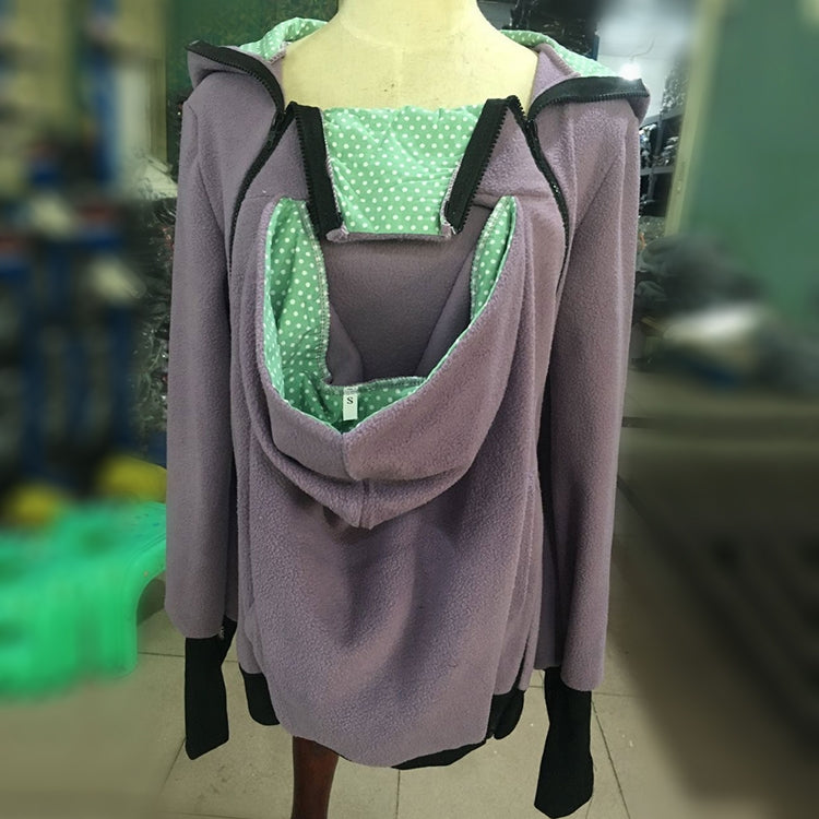 Three-in-one Multi-function Mother Kangaroo Zipper Hoodie Coat Size: M, Chest: 90-93cm, Waist: 70-72cm, Hip: 97-99cm