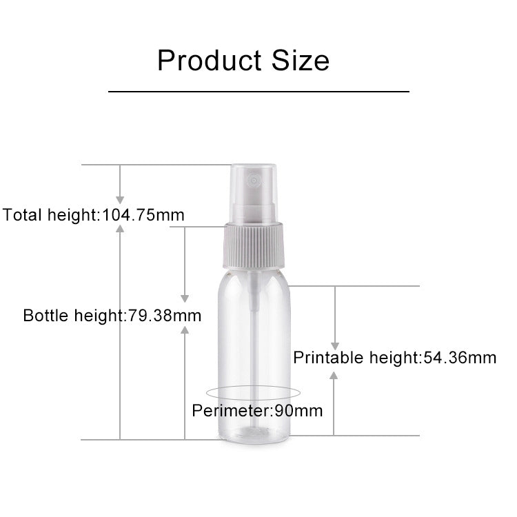 5 PCS Clear Portable Bottle Fine Mist Spray Bottle, 30ml