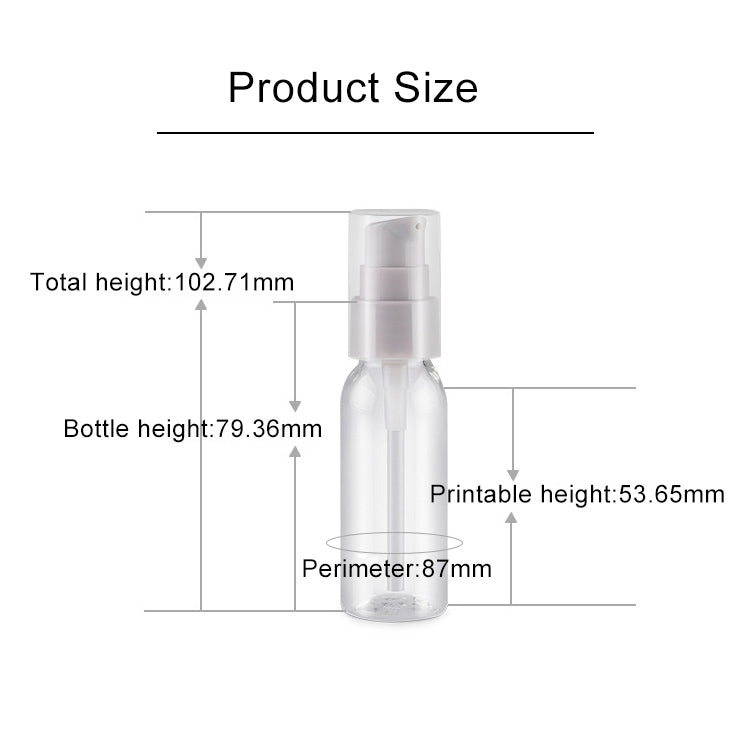 5 PCS Travel Plastic Bottles Leak Proof Portable Travel Accessories Cream Bottles Containers, 30ml
