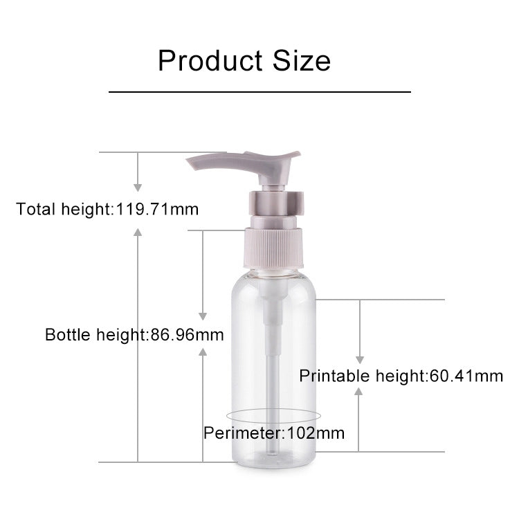 5 PCS Clear Travel Plastic Pump Bottles Portable Travel Accessories Cream Bottles Containers, 50ml