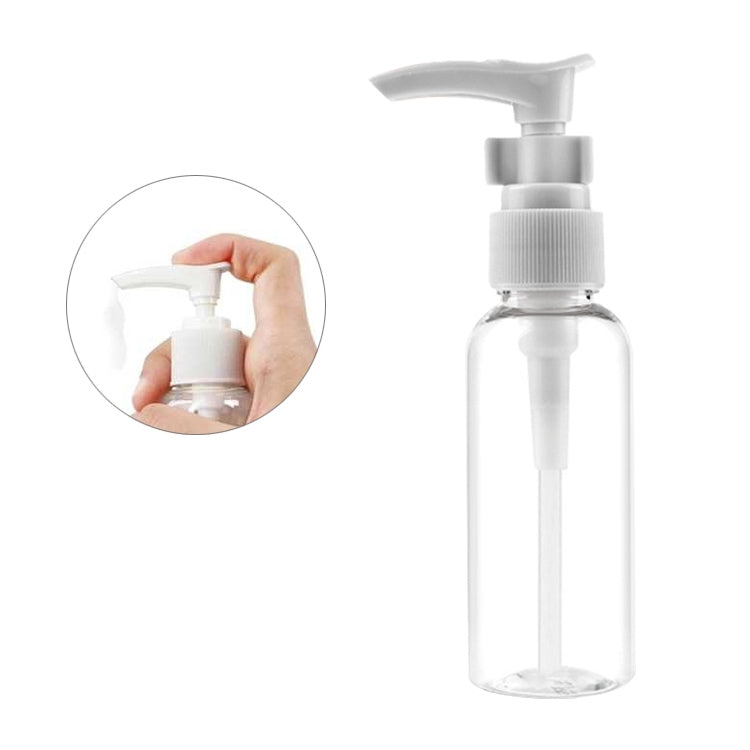 5 PCS Clear Travel Plastic Pump Bottles Portable Travel Accessories Cream Bottles Containers, 50ml