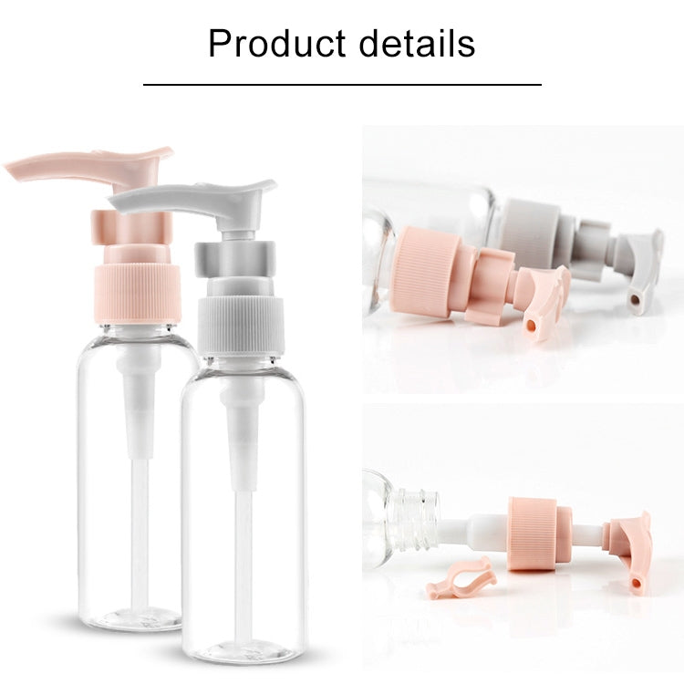 5 PCS Clear Travel Plastic Pump Bottles Portable Travel Accessories Cream Bottles Containers, 50ml
